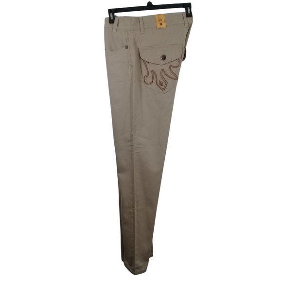 MEK USA DNM Men's 38 x 33 NEW Decorative Design Straight Leg Chino Cotton Pants - Picture 2 of 8